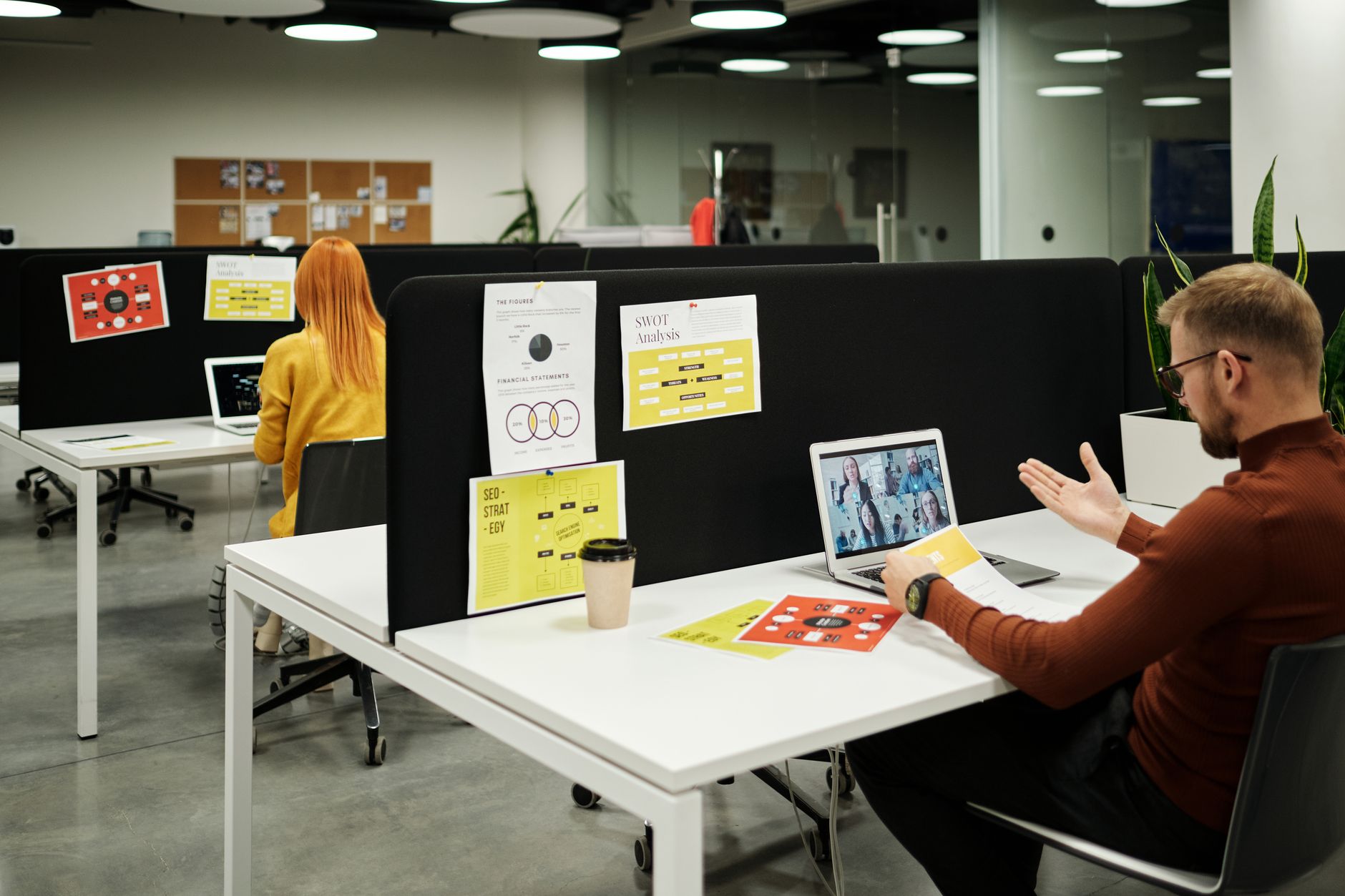 Team collaborating with digital tools connected through Gemini in Google Workspace