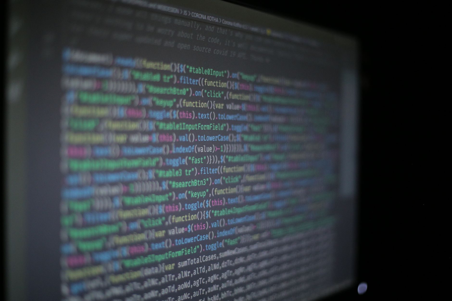 Laptop screen showing code, representing Google's new Gemini 4 Argon AI model.